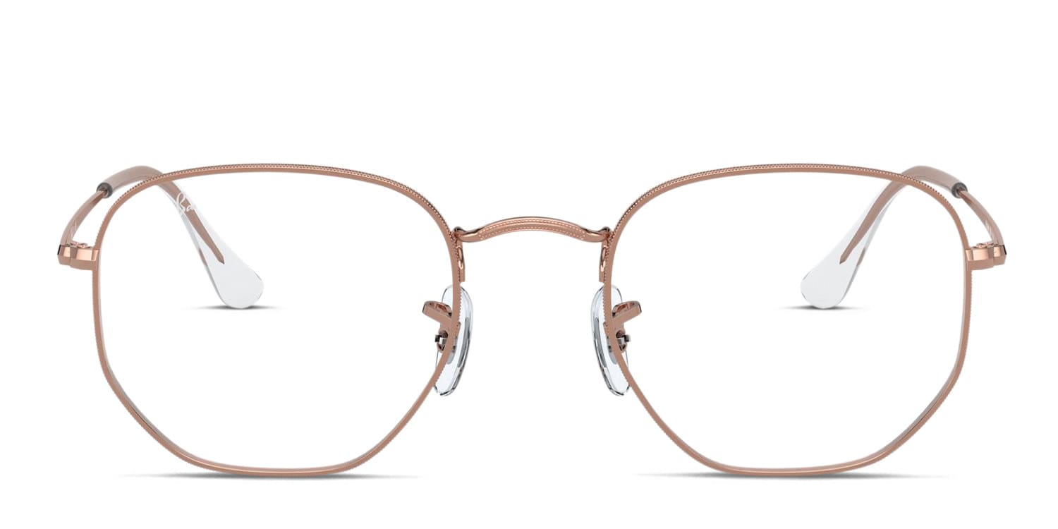 Ray-Ban RX6448 Hexagonal Gold , Pink Eyeglasses | Includes FREE Rx