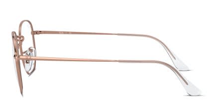 Ray-Ban RX6448 Hexagonal Gold , Pink glasses - Gold / Pink - Side View