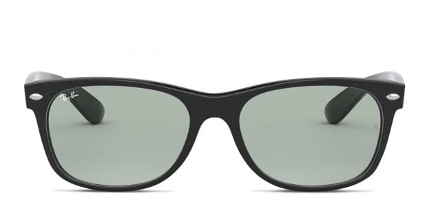 Ray-Ban RB2132F New Wayfarer (A) Shiny Black/Gray Sunglasses