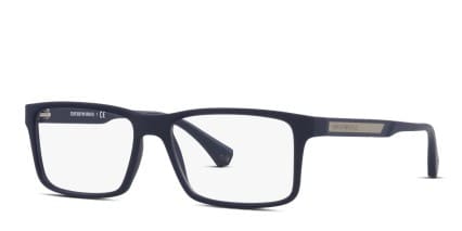 Emporio Armani EA3038 Blue glasses - Blue - Angle View