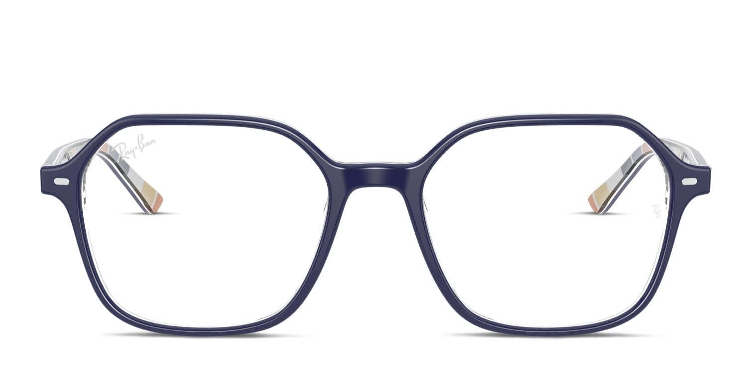Ray-Ban RX5394 John Blue, Clear glasses - Blue / Clear - Frontal View