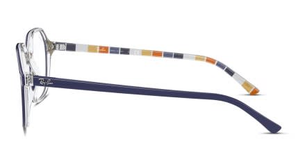 Ray-Ban RX5394 John Blue, Clear glasses - Blue / Clear - Side View