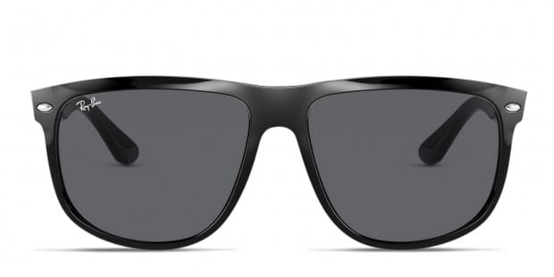 Ray Ban RB4147 Boyfriend black frame with dark grey lenses. Lenses provide 100 UV protection
