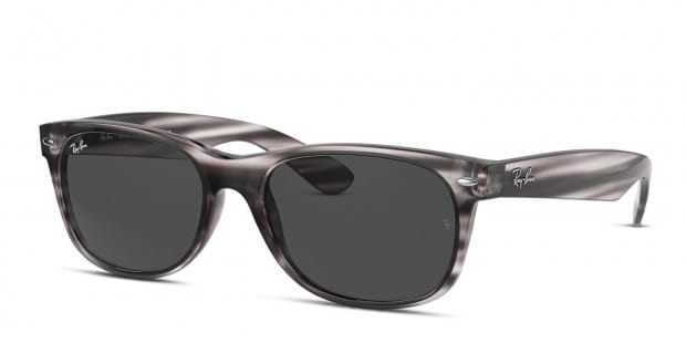 Ray Ban New Wayfarer RB2132 6430B1 Striped Grey Havana Sunglasses
