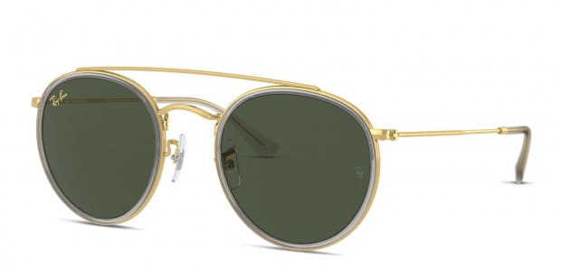 The Ray Ban RB3647N is a round frame that easily stands out with its unique double frame style. Sporting a dashing double bridge its sleek arms and adjustable silicone nose pads balance between form