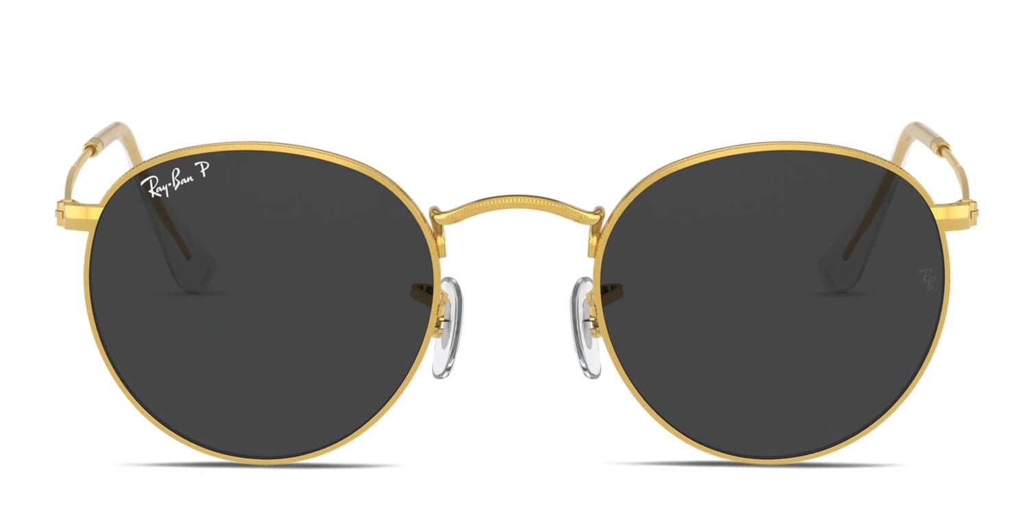 Ray-Ban RB3447 Round Metal Gold/Gray Sunglasses