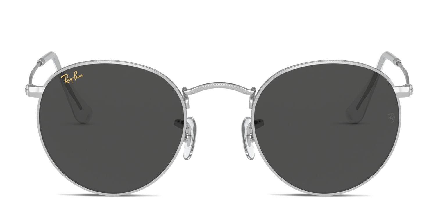 Ray-Ban RB3447 Round Metal Silver/Gray Sunglasses