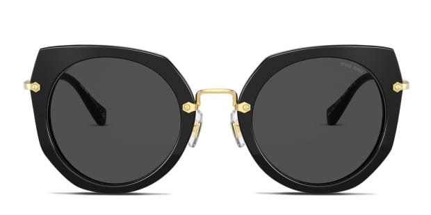 Miu Miu MU 02XS Black, Gold Prescription Sunglasses