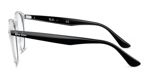 Ray-Ban RX2180V Clear/Black Eyeglasses | Includes FREE Rx Lenses