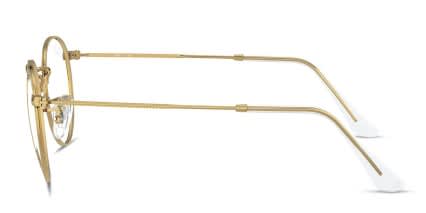 Ray-Ban RX3447V Round Metal Blue/Gold glasses - Blue / Gold - Side View