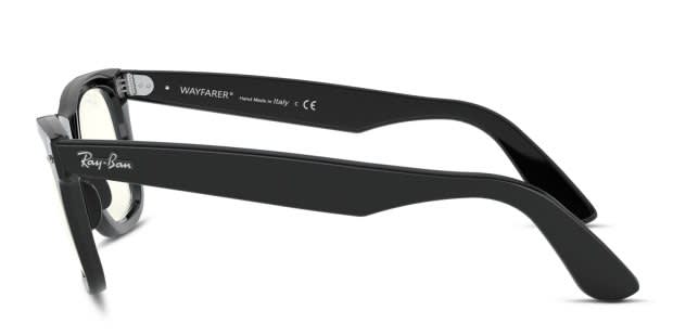 Ray-Ban RB2140F Wayfarer black frame with grey photochromic lenses