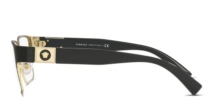 Versace VE1274 Black, Gold glasses - Black / Gold - Side View