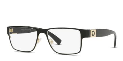 Versace VE1274 Black, Gold glasses - Black / Gold - Angle View