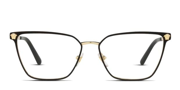 Versace VE1275 Black/Gold Eyeglasses | Includes FREE Rx Lenses