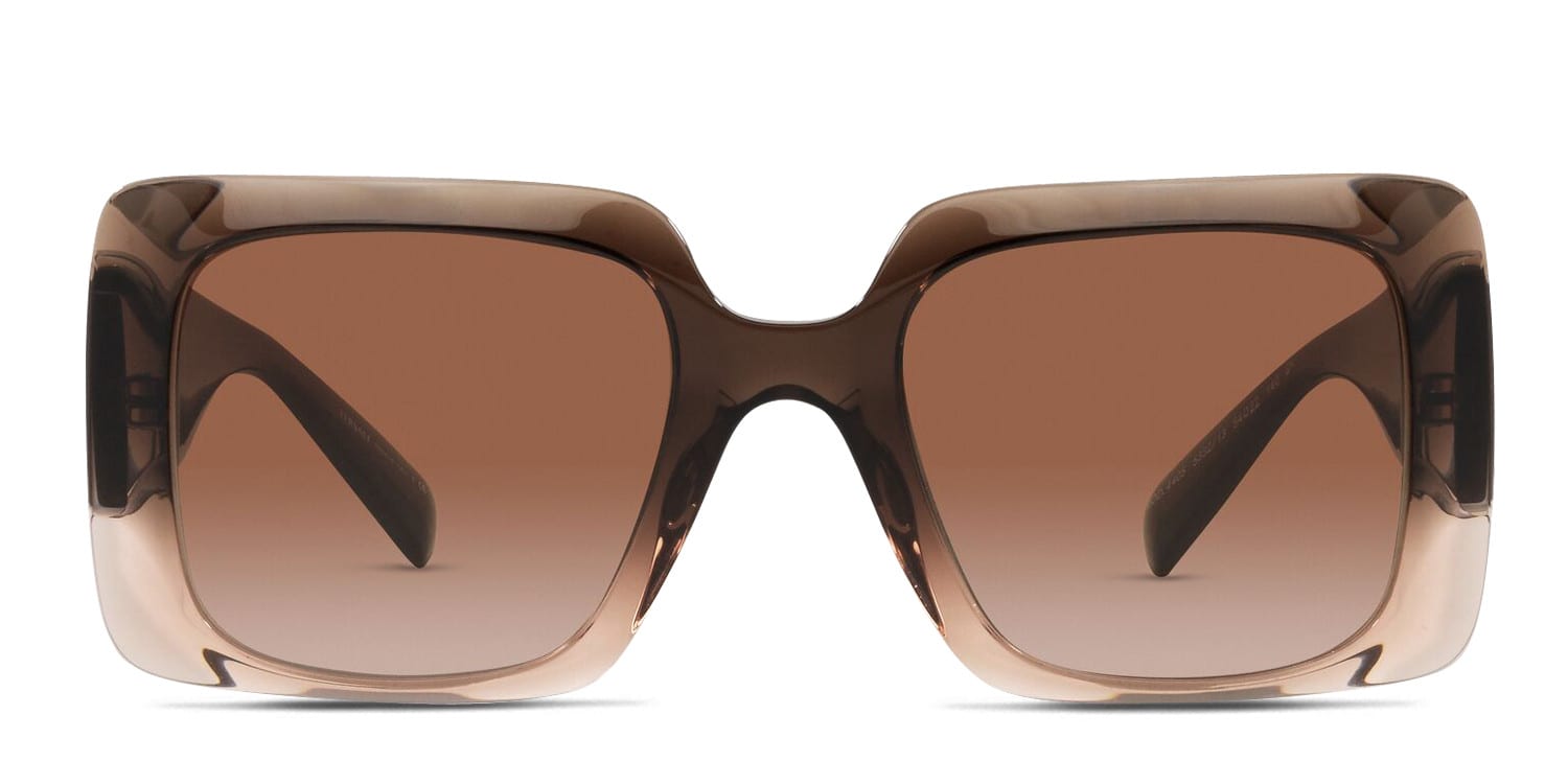 Versace VE4405 Brown , Clear glasses - Brown / Clear - Frontal View