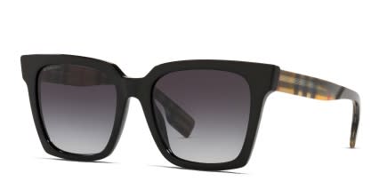 Burberry BE4335 Maple Black , Gray glasses - Black / Gray - Angle View