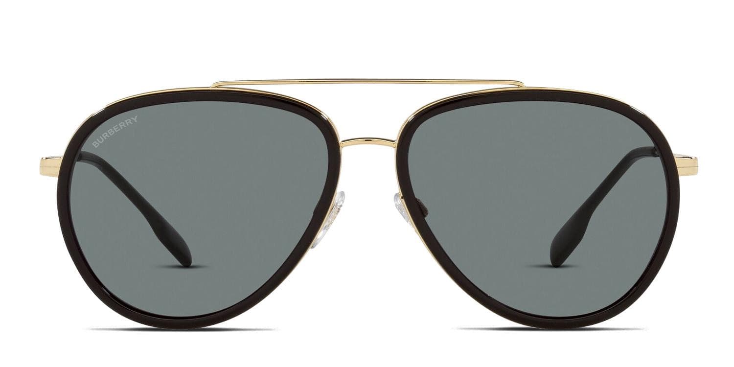 Burberry BE3125 Oliver Black, Gold glasses - Black / Gold - Frontal View