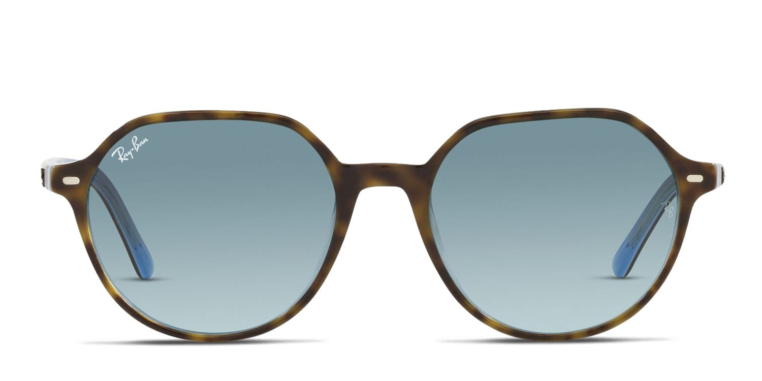 Ray-Ban RB2195 Thalia Tortoise, Blue glasses - Tortoise / Blue - Frontal View