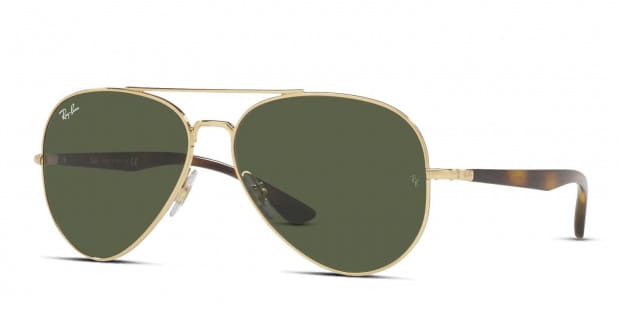 Ray Ban RB3675 Gold Tortoise Prescription Sunglasses 50 Off Lenses