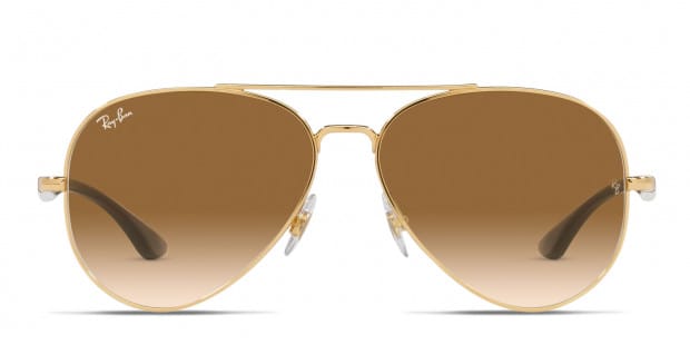Ray ban gold frame brown lens aviator deals