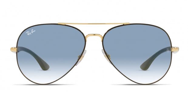 Ray ban aviator blue gradient black frame 2025