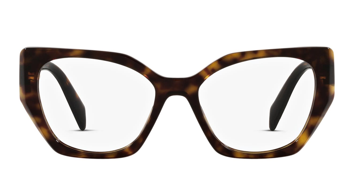 Prada PR18WV Brown, Tortoise glasses - Brown / Tortoise - Frontal View