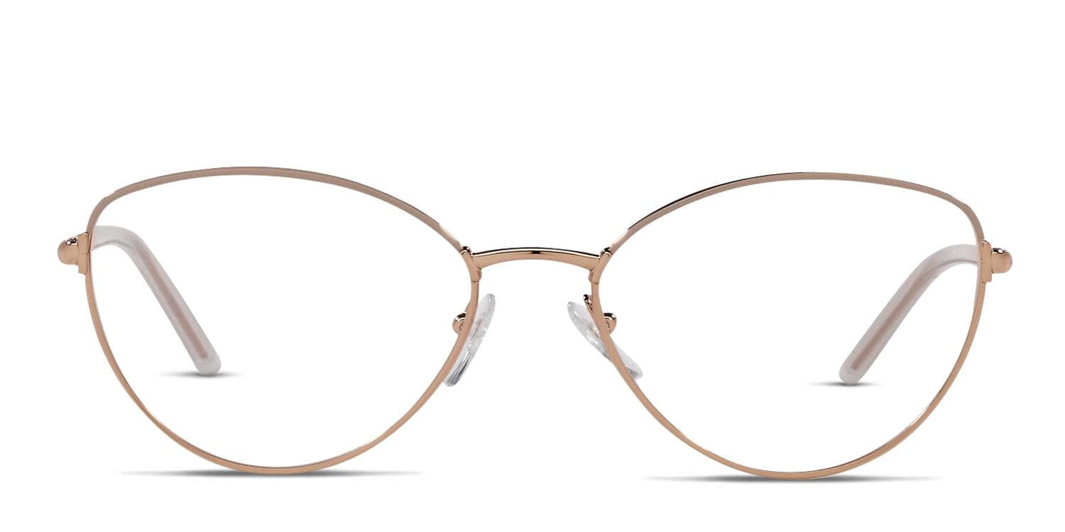 Prada PR 62WV Pink, Rose Gold glasses - Rose Gold / Pink - Frontal View