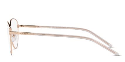 Prada PR 62WV Pink, Rose Gold glasses - Rose Gold / Pink - Side View