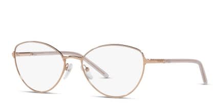 Prada PR 62WV Pink, Rose Gold glasses - Rose Gold / Pink - Angle View