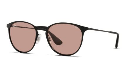 Ray-Ban RB3539 Erika Metal Black , Brown glasses - Black / Brown - Angle View