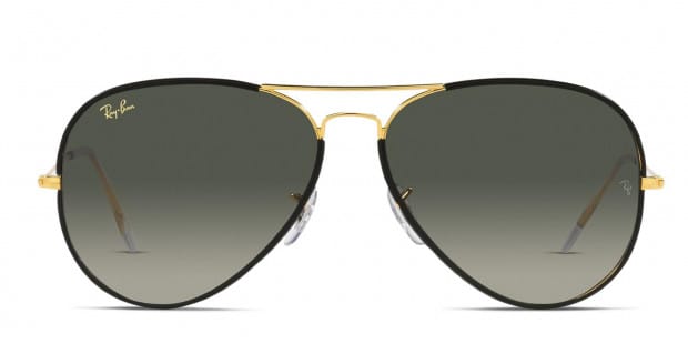 Black and gold ray ban aviators discount