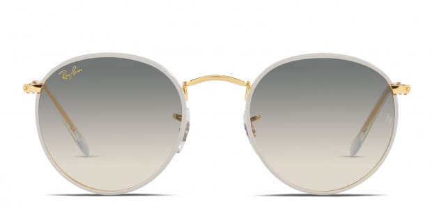 Ray Ban RB3447JM Round Full Color White Gold Sunglasses