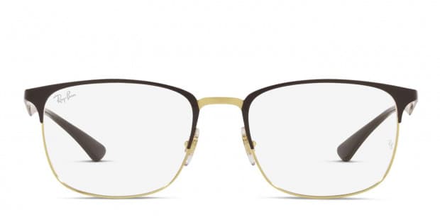 Ray Ban RX6421 Brown Gold Prescription Eyeglasses