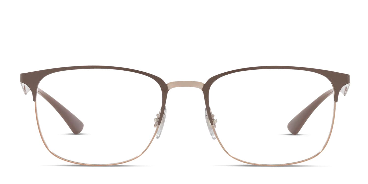 Ray-Ban RX6421 Brown/Rose Gold Eyeglasses | Includes FREE Rx Lenses