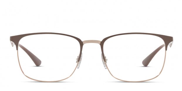 Ray Ban RX6421 Brown Rose Gold Eyeglasses Includes FREE Rx Lenses