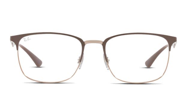 Ray-Ban RX6421 Brown/Rose Gold Eyeglasses | Includes FREE Rx Lenses
