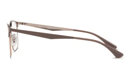 Ray-Ban RX6421 Brown, Rose Gold glasses - Brown / Rose Gold - Side View