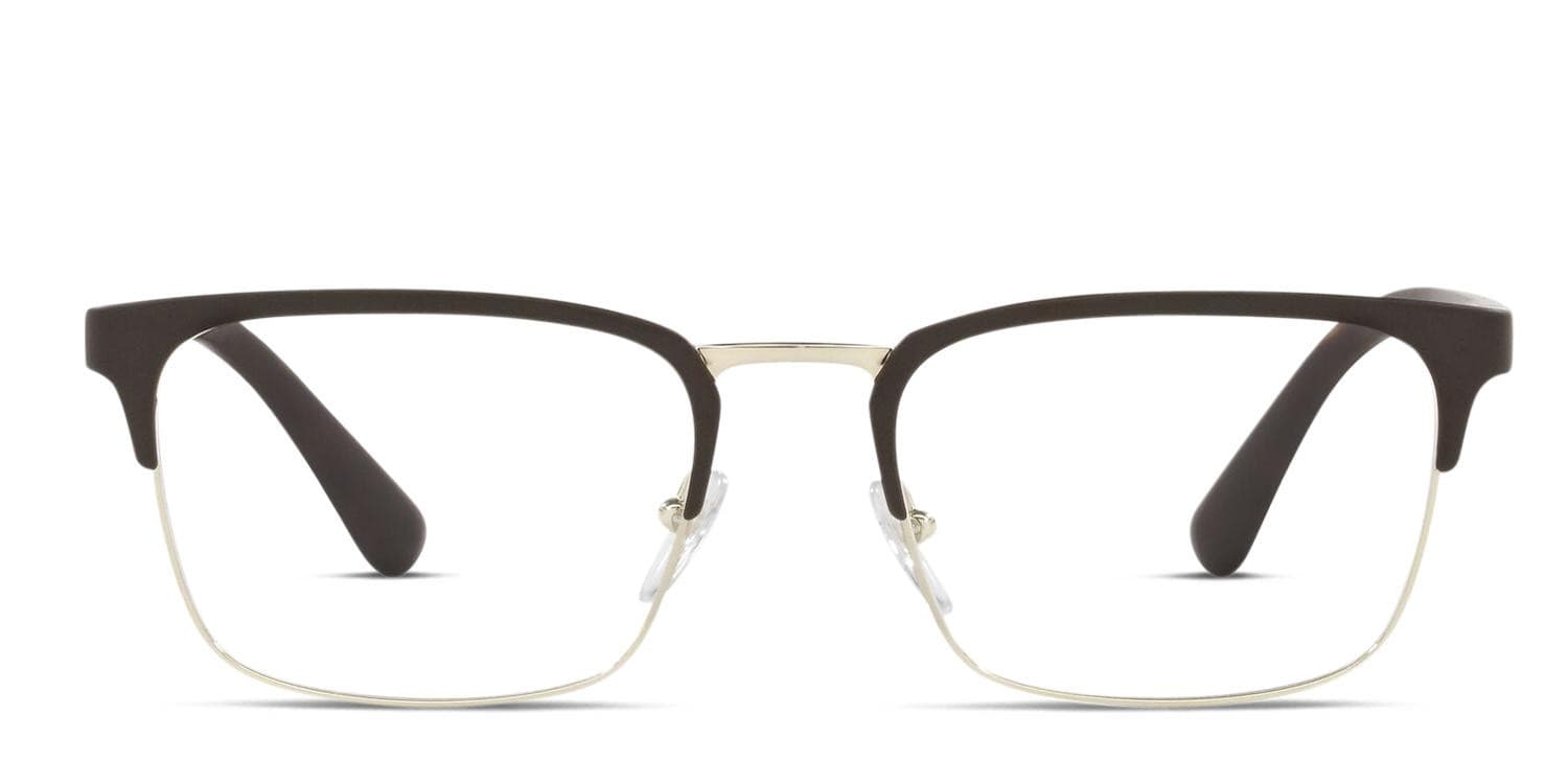 Prada PR 54TV Heritage Brown/Gold Eyeglasses | Includes FREE Rx Lenses