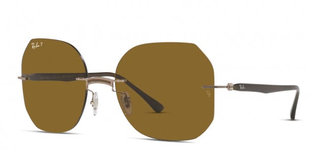 Ray-Ban RB8067 brown frame with polarized dark brown lenses