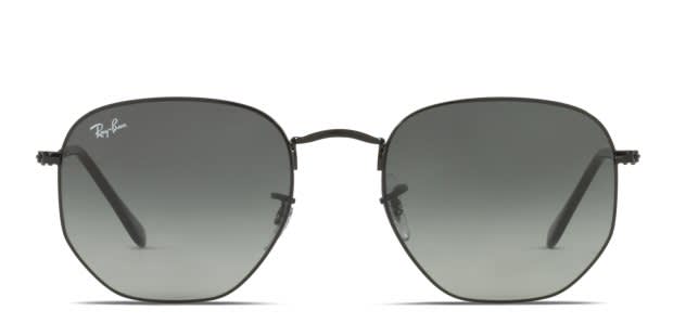 Ray-Ban RB3548 Hexagonal black frame with grey gradient 