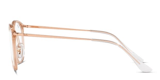 Ray Ban RB7140 8124 Glasses Crystal Brown Rose Gold 49mm 20mm 150mm Frame Only Ray-Ban Reading Glasses RB 7140 8124 49-20 150 Crystal Brown  main image 2