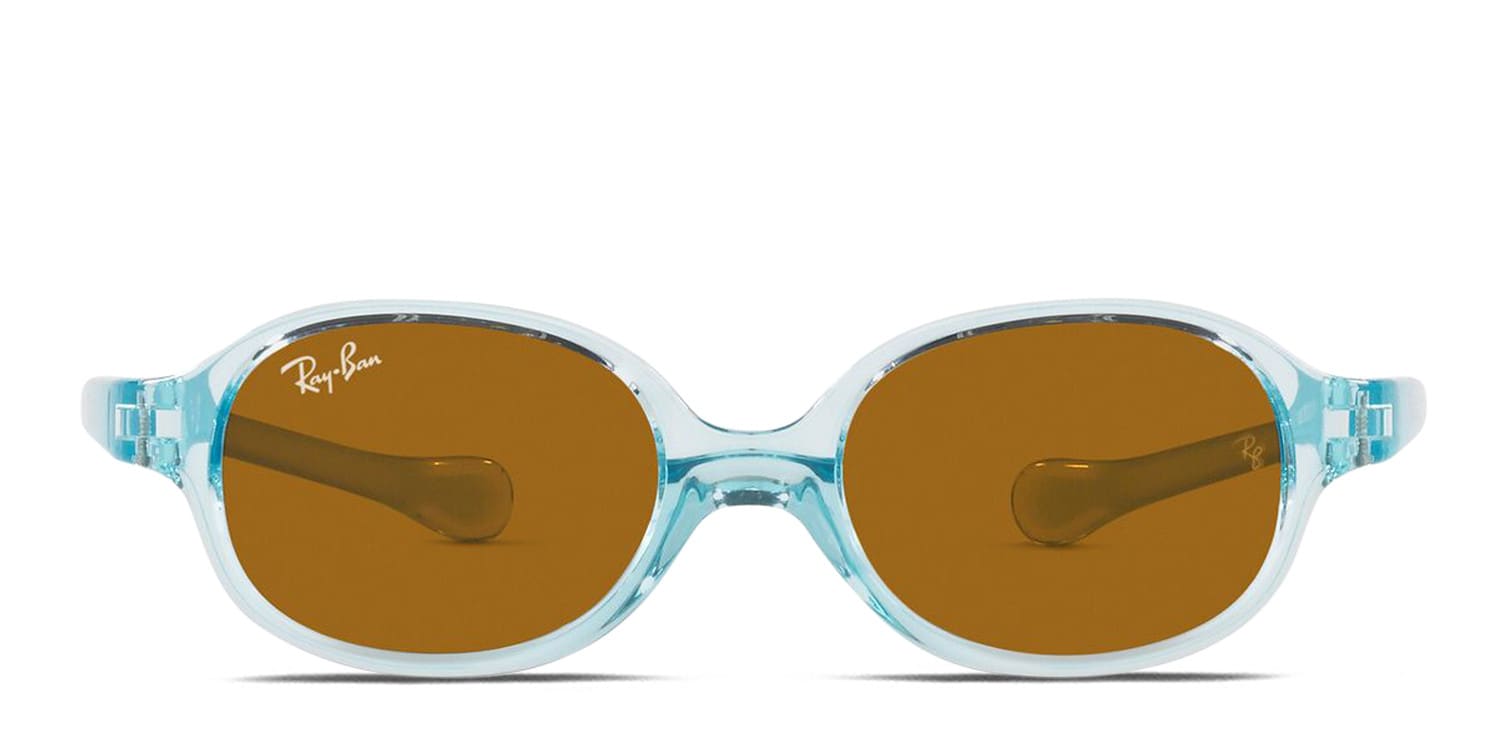 Ray-Ban RJ9187S Kids Blue , Brown , Clear glasses - Blue / Brown / Clear - Frontal View