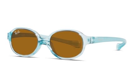 Ray-Ban RJ9187S Kids Blue , Brown , Clear glasses - Blue / Brown / Clear - Angle View