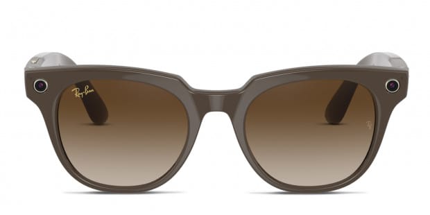 Ray Ban Stories RW4005 Meteor Brown frame with gradient brown lenses. Lenses provide 100 UV protection