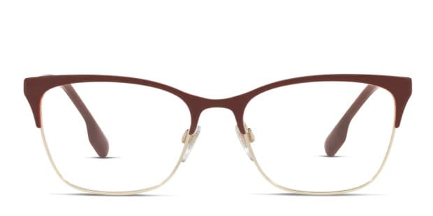 メガネ Burberry Eyeglass Frame BE1362 1292 Burgundy Cat Eye ALMA Burberry BE1362 Alma Eyeglasses | LensCrafters