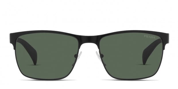 Prada PR51OS black frame with dark green lenses. Lenses provide 100% UV  protection.