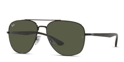 Ray-Ban RB3683 Shiny Black glasses - Shiny Black - Angle View