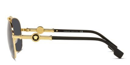 Versace VE2236 Gold , Gray glasses - Gold / Gray - Side View