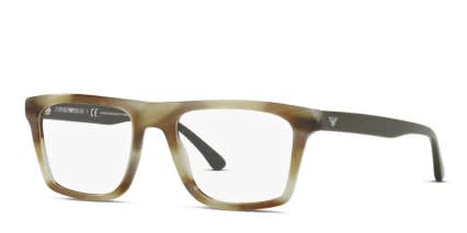 Emporio Armani EA3185 Green, Beige glasses - Green / Beige - Angle View