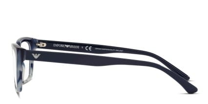 Emporio Armani EA3186 Blue/Gray glasses - Blue / Gray - Side View
